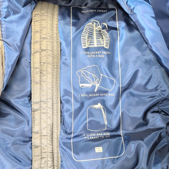 Tommy Hilfiger Jacket Mens Smal Down Duck Packable Winter Blue Puffer Core Coat - Picture 6 of 9